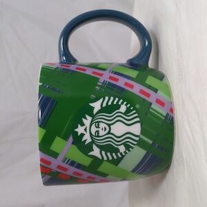 Starbucks 18 Oz Mug Plaid